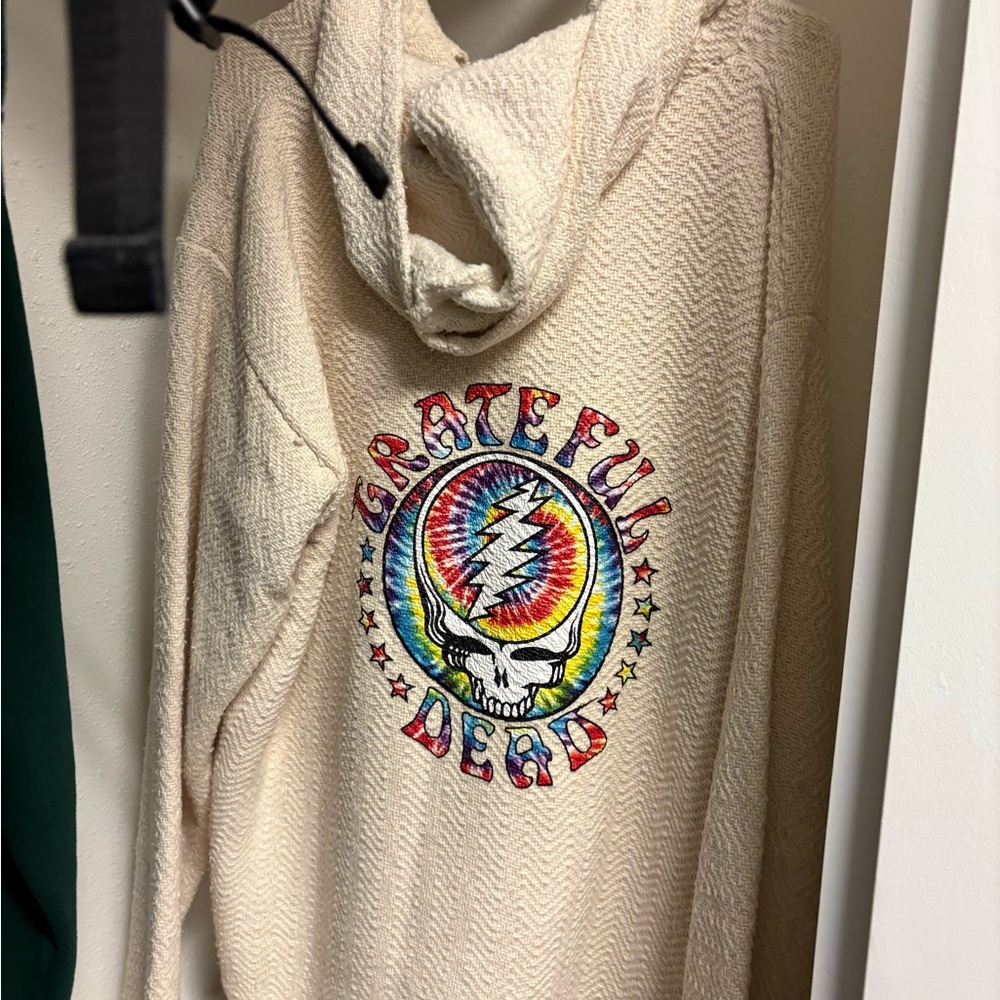 Grateful Dead Cream Hooded Pullover Sweater